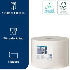 Industrirulle Tork W1 Avtork 1-lg 245mm x 1000m