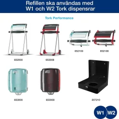 Industrirulle Tork W1/2 E-Kraft 3-lg Blå 235mm x 119m