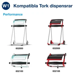 Industrirulle Tork W1/2/3 Kraft 1-lg Blå 320mm x 106m