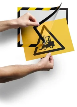 Inforam Duraframe Självhäftande Security Gul/Svart A4