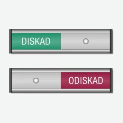 Informationsskylt Diskad/Odiskad Magnet