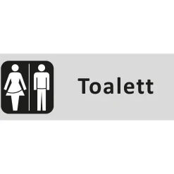 Informationsskylt Unigraphics Toalett Dam/Herr 225x80 mm