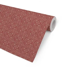Julpapper Orient, vinröd & guld 57cm x 154m