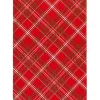 Julpapper Tartan Röd 57cmx154m 7kg