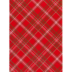 Julpapper Tartan Röd 57cmx154m 7kg
