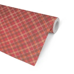 Julpapper Tartan, red 57cm x 100m