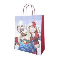 Julpåse Santa W Reindeer Large 265x118x318mm