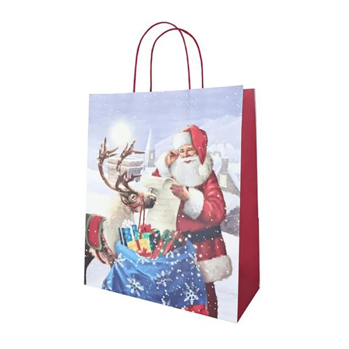 Julpåse Santa W Reindeer Large 265x118x318mm