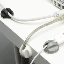 Kabelclips D-LINE 2x Sva 2x Grå 2x Vit
