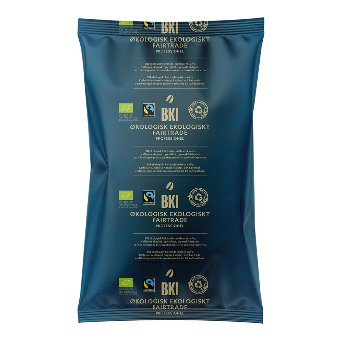 Kaffe BKI Eko Fairtrade Mörkrost Malet 1000g