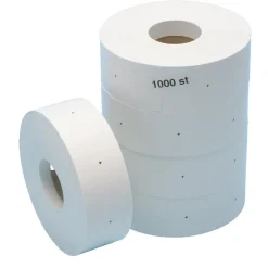 Kartongetikett med hål vit 40x50 mm
