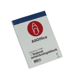 Klammerblock AllOffice Linjerat A7 60g