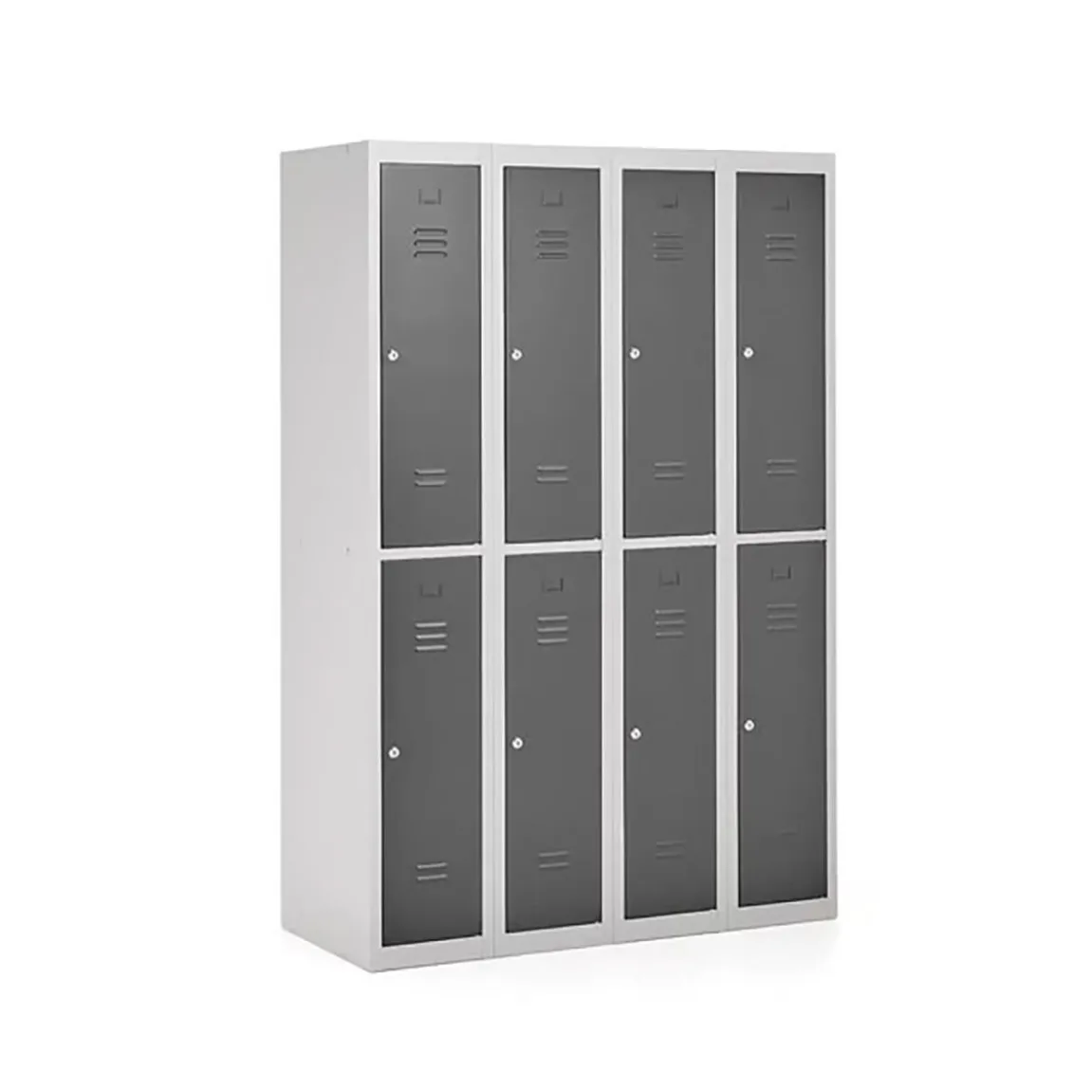 Klädskåp Click 2-dörr x 3 modul Mörkgrå 1800x1200x500mm
