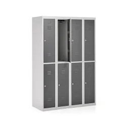 Klädskåp Click 2-dörr x 3 modul Mörkgrå 1800x1200x500mm