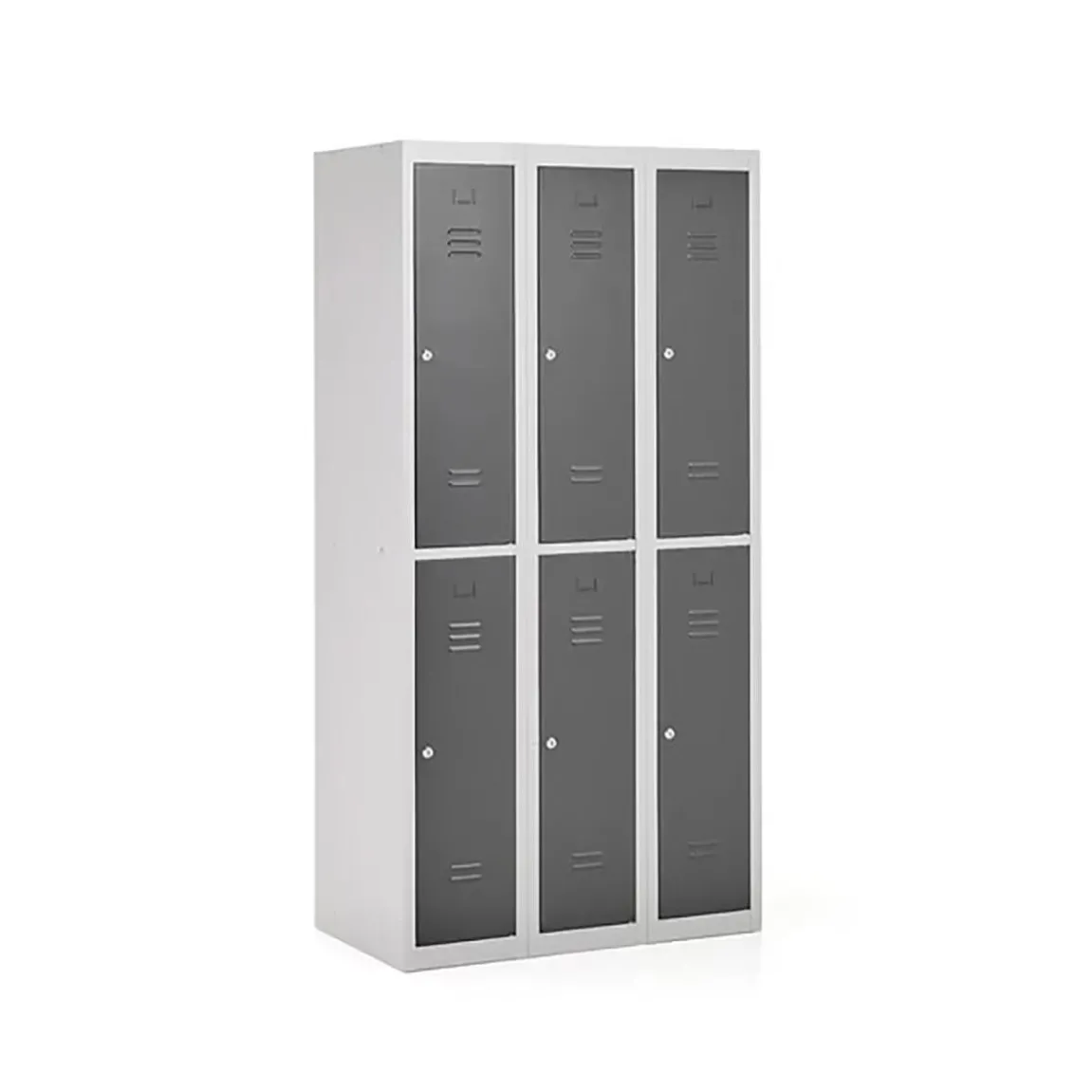Klädskåp Click 2-dörr x 3 modul Mörkgrå 1800x900x500mm