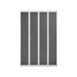Klädskåp Click 1-dörr x 4 modul Mörkgrå 1800x1200x500mm