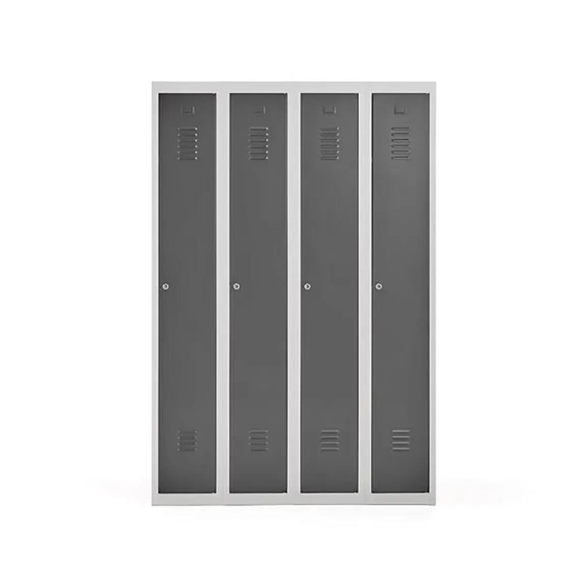Klädskåp Click 1-dörr x 4 modul Mörkgrå 1800x1200x500mm