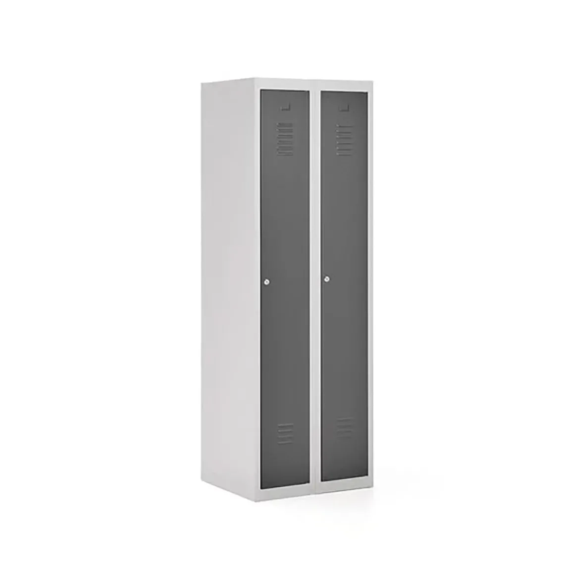 Klädskåp Click 1-dörr x 2 modul Mörkgrå 1800x600x500mm