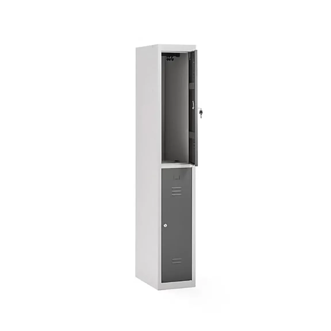 Klädskåp Click 2-dörr x 1 modul Mörkgrå 1800x300x500mm