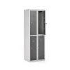 Klädskåp Click 2-dörr x 2 modul Mörkgrå 1800x600x500mm