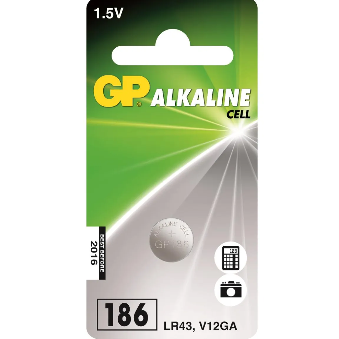 Knappcellsbatteri GP Alkaline LR43 1,5V