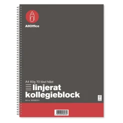 Kollegieblock AllOffice Linjerat 70 Blad A4 60g