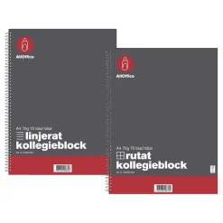 Kollegieblock AllOffice Linjerat 70 Blad A4 70g