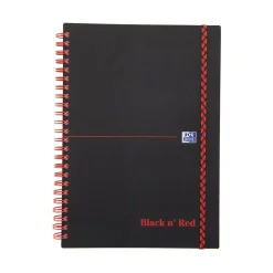 Kollegieblock Oxford Black n' Red PP Linjerat 70 Blad Svart A5 90g