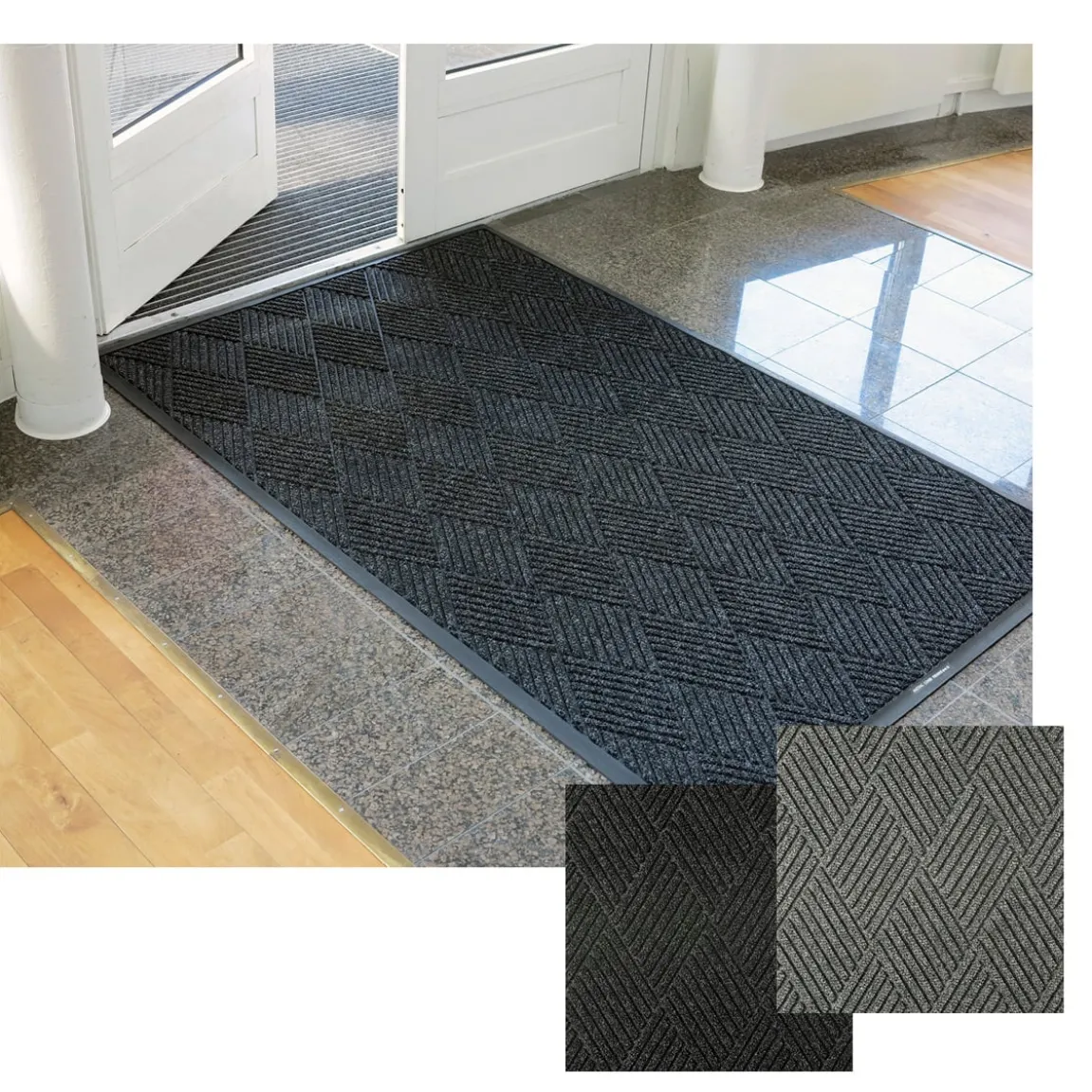Kombinationsmatta Matting Combi Premier svart 85x150cm