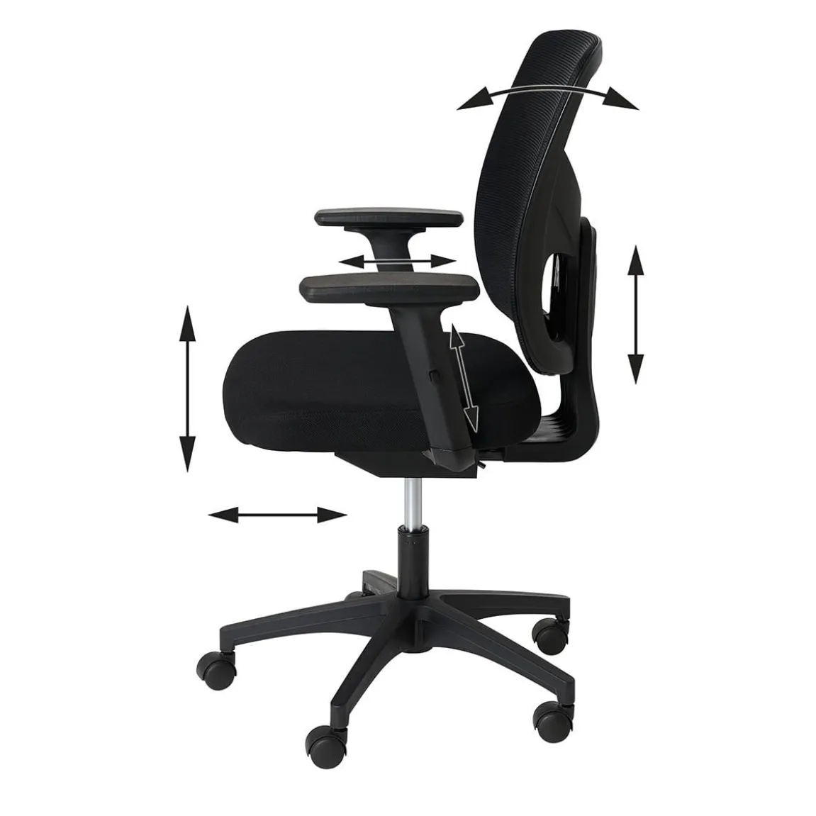 Kontorsstol Sun-Flex Officechair Mesh Svart