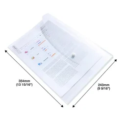 Kuvertmapp ECO 100% Recycled med Knapp Transp A4+