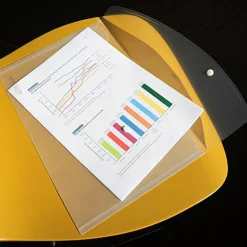 Kuvertmapp ECO 100% Recycled med Knapp Transp A4+