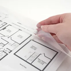 Kuvertmapp ECO 100% Recycled med Knapp Transp A4+