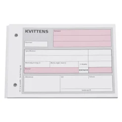Kvittensblock Onumrerad 50 Sidor Utan Kopia A6L