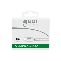 Laddkabel Gear USB-C till USB-C 2.0 Vit 1m