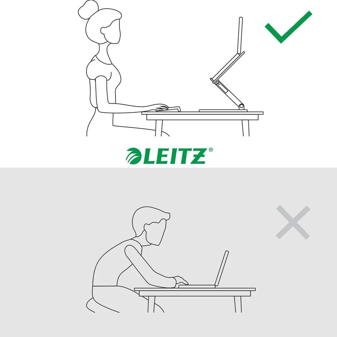 Laptopställ Leitz Ergo Justerbart Vit