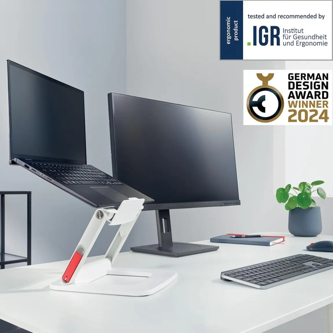 Laptopställ Leitz Ergo Justerbart Vit