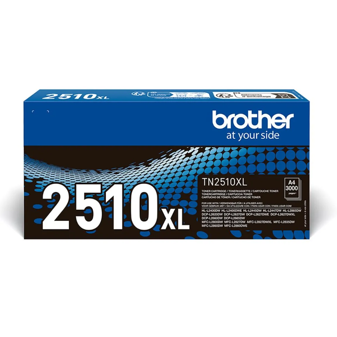 Lasertoner Brother 3000sid TN2510XL Svart
