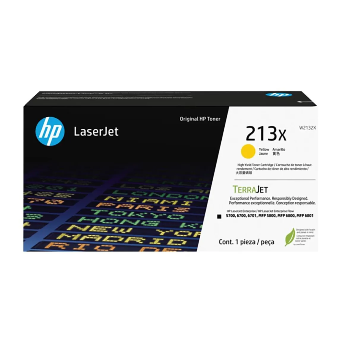 Lasertoner HP 213X 6000 sidor W2132X Gul