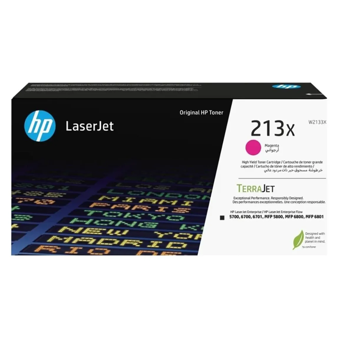 Lasertoner HP 213X 6000 sidor W2133X Magenta