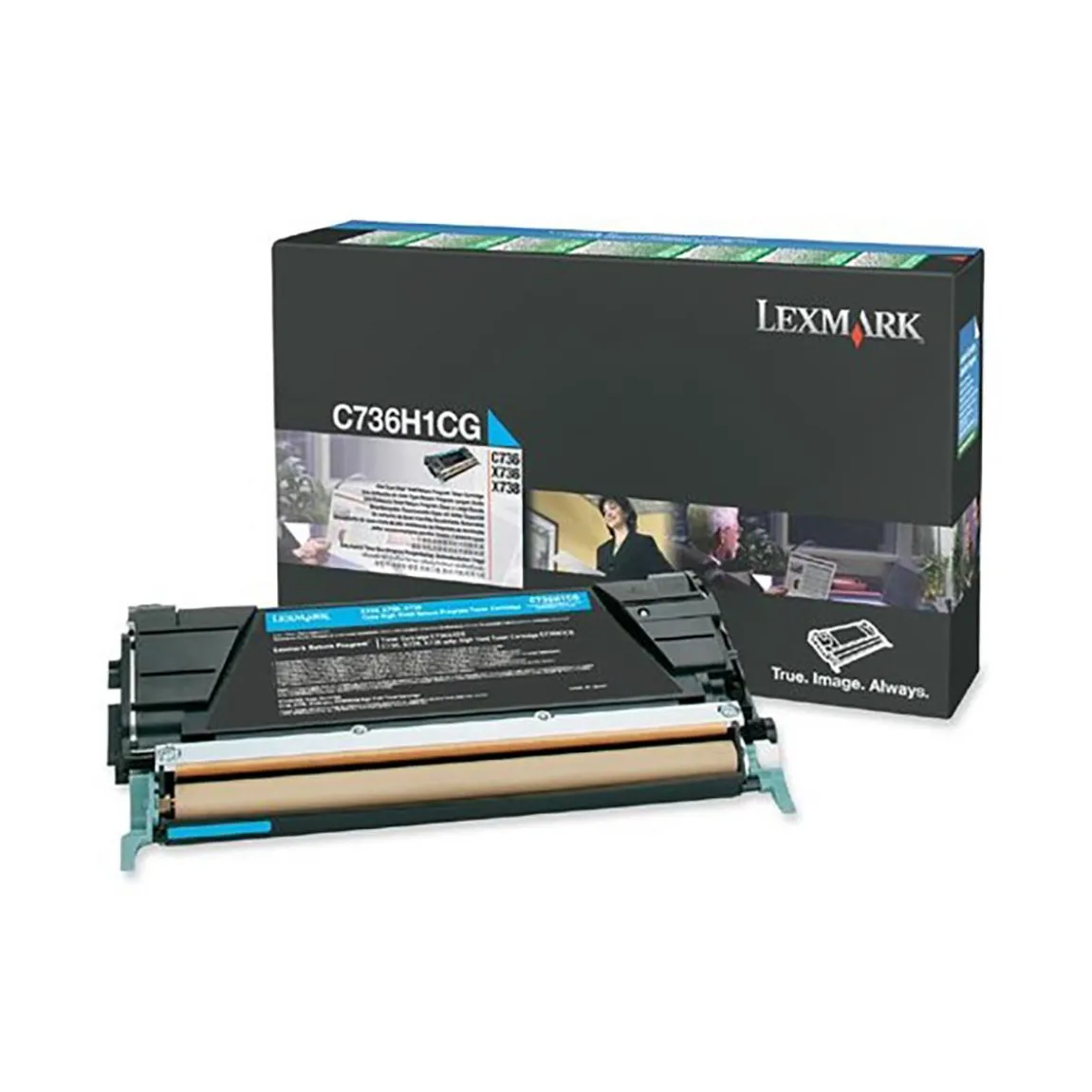Lasertoner Lexmark 10000 Sidor C736H1CG Cyan