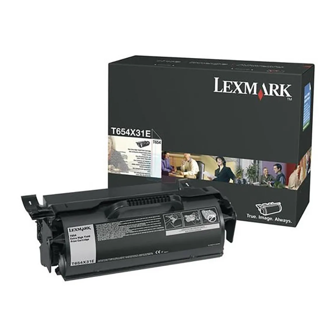 Lasertoner Lexmark 36000 Sidor T654X31E Svart