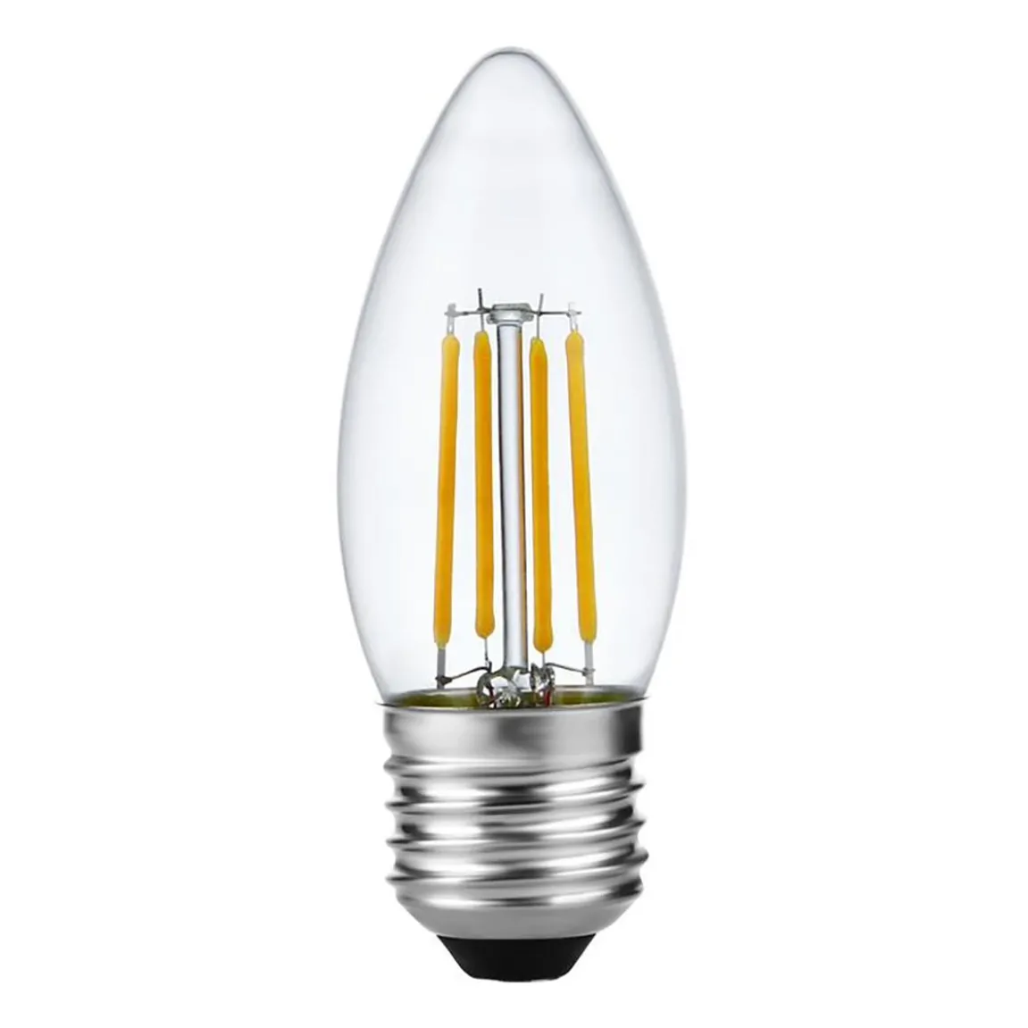 LED-lampa E27 4W(30W) Klar Filament Kron Dimbar