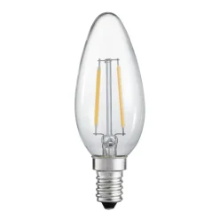 LED-lampa GE E14 2W(25W) Klar filament Kron ej dimbar