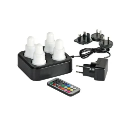 LED-ljus Duni Uppladdningsbart Varmvit & Flerfärgad 70x30mm