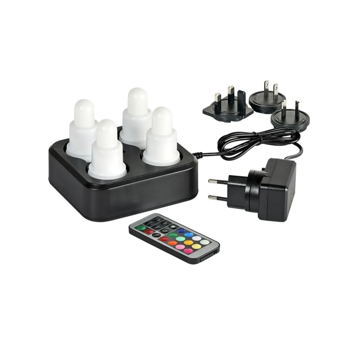 LED-ljus Duni Uppladdningsbart Varmvit & Flerfärgad 70x30mm