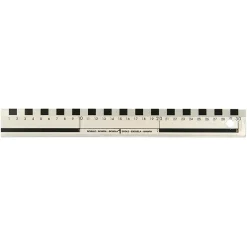 Linjal Plast 30cm Silver