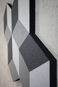 Ljudabsorbent Cubism Svart