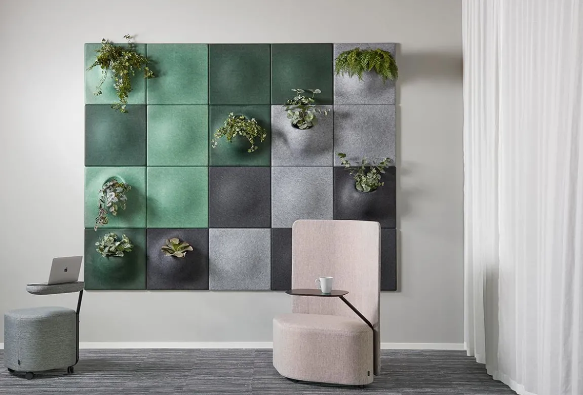 Ljudabsorbent Plain Panel Vägghängd Gravel