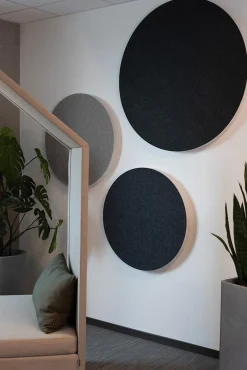 Ljudabsorbent Sound Off EcoSund Cirkel Vägg Rå vit Ø1400